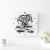 Golem Gargoyle Quadratische Wanduhr (Zuhause)