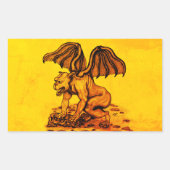 Golem Gargoyle Rechteckiger Aufkleber (Vorderseite)
