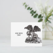 Golem Gargoyle RSVP Karte (Stehend Vorderseite)
