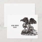 Golem Gargoyle RSVP Karte (Vorne/Hinten)