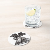 Golem Gargoyle Runder Pappuntersetzer (Vor Ort)