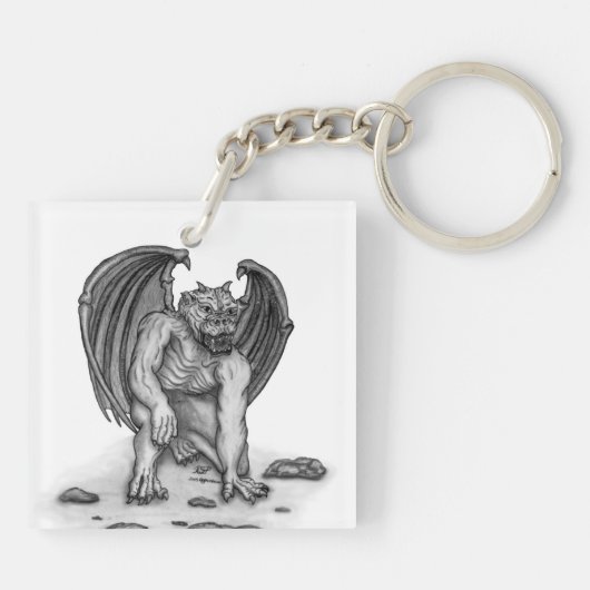 Golem Gargoyle Schlüsselanhänger (Rückseite)