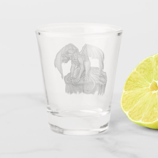 Golem Gargoyle Schnapsglas (Rückseite)