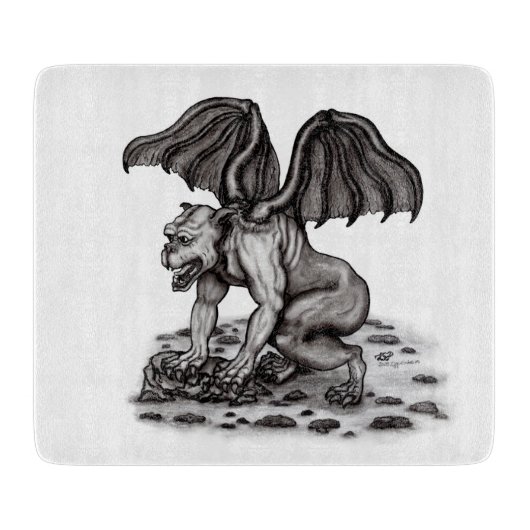 Golem Gargoyle Schneidebrett (Vorderseite)