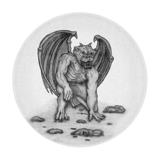 Golem Gargoyle Schneidebrett (Vorderseite)
