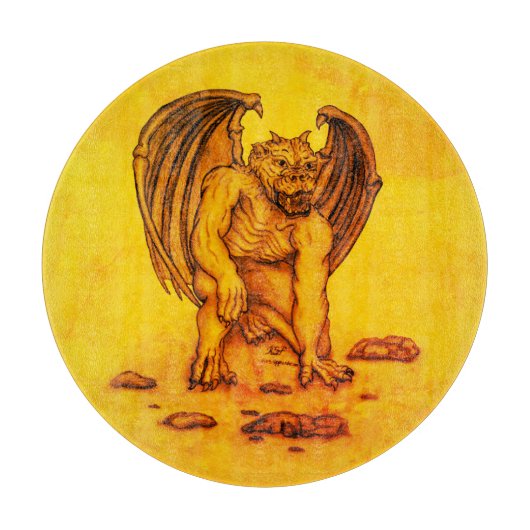 Golem Gargoyle Schneidebrett (Vorderseite)
