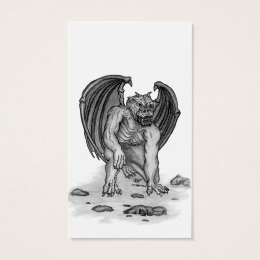 Golem Gargoyle , Schwarzweiß-Design (Rückseite)