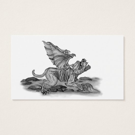 Golem Gargoyle , Schwarzweiß-Design (Rückseite)