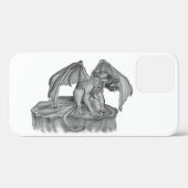 Golem Gargoyle Schwarzweiß-Design Case-Mate iPhone Hülle (Rückseite (Horizontal))