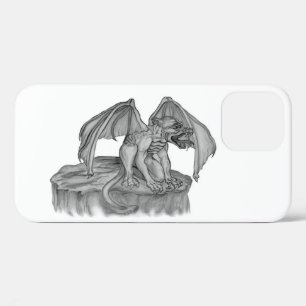 Golem Gargoyle Schwarzweiß-Design Case-Mate iPhone Hülle