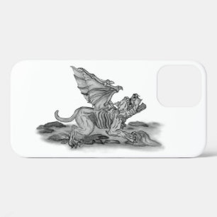 Golem Gargoyle Schwarzweiß-Design Case-Mate iPhone Hülle