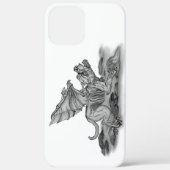 Golem Gargoyle Schwarzweiß-Design Case-Mate iPhone Hülle (Rückseite)