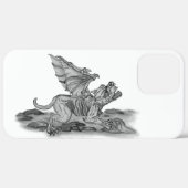 Golem Gargoyle Schwarzweiß-Design Case-Mate iPhone Hülle (Rückseite / Rechts)