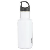 GOLEM - Gargoyle Schwarzweiß-Design Edelstahlflasche (Rückseite)