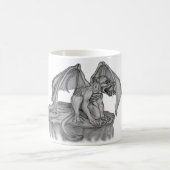 GOLEM - Gargoyle Schwarzweiß-Design Kaffeetasse (Mittel)