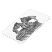GOLEM - Gargoyle Schwarzweiß-Design Magnet (Linke Seite)