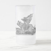 GOLEM Gargoyle Schwarzweiß-Design Mattglas Bierglas (Mittel)