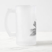 GOLEM Gargoyle Schwarzweiß-Design Mattglas Bierglas (Links)