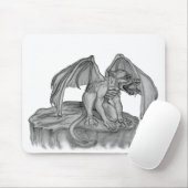 GOLEM - Gargoyle Schwarzweiß-Design Mousepad (Mit Mouse)