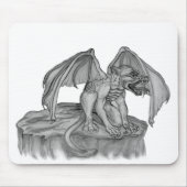 GOLEM - Gargoyle Schwarzweiß-Design Mousepad (Vorne)