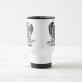 Golem Gargoyle Schwarzweiß-Design Reisebecher (Mittel)