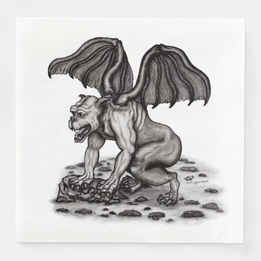 Golem Gargoyle Serviette (Vorderseite)