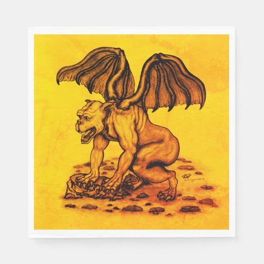 Golem Gargoyle Serviette (Vorderseite)