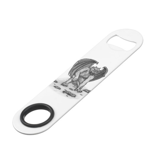 Golem Gargoyle Speed Flaschenöffner (Rückseite Schrägansicht)