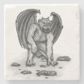 Golem Gargoyle Steinuntersetzer (Vorderseite)