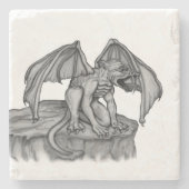 Golem Gargoyle Steinuntersetzer (Vorderseite)