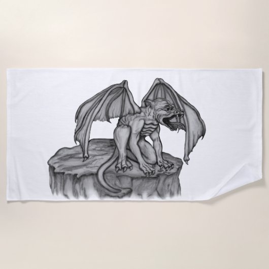 Golem Gargoyle Strandtuch (Vorderseite)