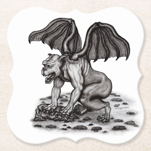 Golem Gargoyle Untersetzer (Vorderseite)