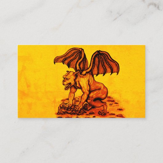 Golem Gargoyle Visitenkarte (Rückseite)