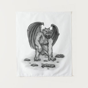 Golem Gargoyle Wandteppich