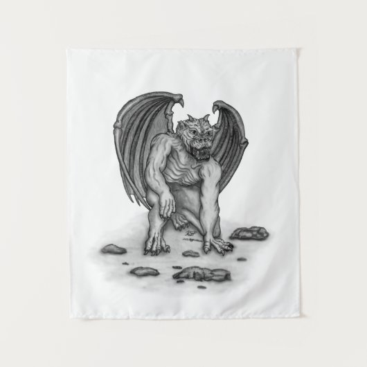 Golem Gargoyle Wandteppich (Vorderseite)
