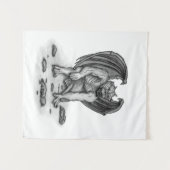 Golem Gargoyle Wandteppich (Vorderseite (Horizontal))