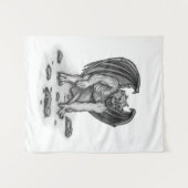 Golem Gargoyle Wandteppich (Vorderseite (Horizontal))