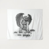 Golem Gargoyle Wandteppich (Vorderseite (Horizontal))