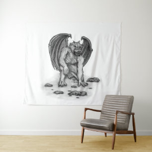 Golem Gargoyle Wandteppich