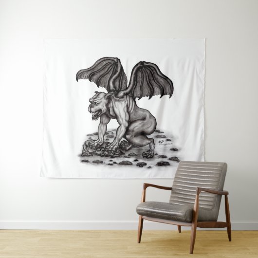 Golem Gargoyle Wandteppich (Beispiel (Horizontal))