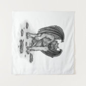 Golem Gargoyle Wandteppich (Vorderseite (Horizontal))