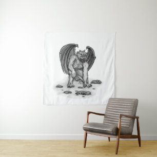 Golem Gargoyle Wandteppich