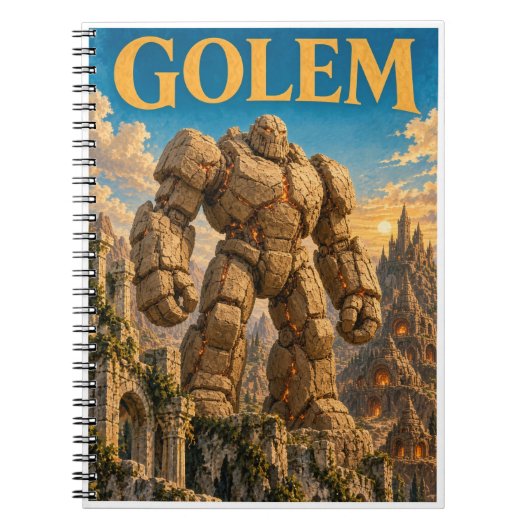 Golem, Gothic Fantasy Monster Notizblock (Vorderseite)