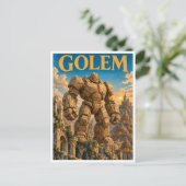 Golem, Gothic Fantasy-Monster Postkarte (Stehend Vorderseite)