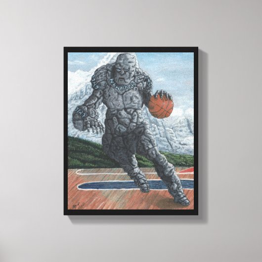 Golem Pantasee Basketball Fantasy Leinwand Print (Vorderseite)