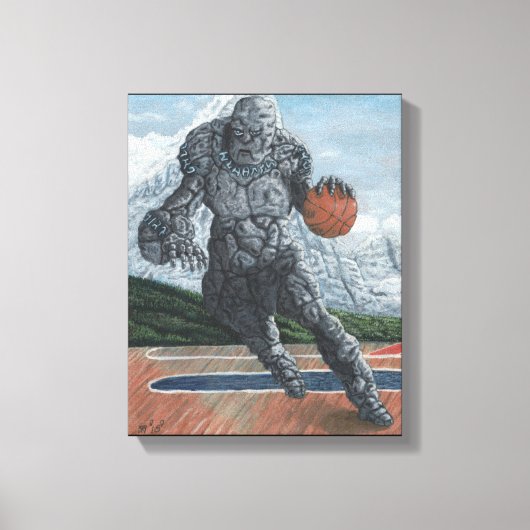 Golem Pantasee Basketball Fantasy Leinwand Print (Vorderseite)