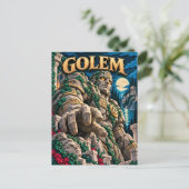 Golem, Paper Cut Monster Postkarte (Stehend Vorderseite)