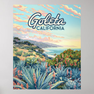 Goleta California Santa Barbara Isla Vista Vintag Poster