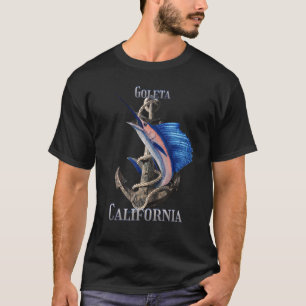 Goleta Kalifornien Schwertfisch Marlin Ozean Angel T-Shirt