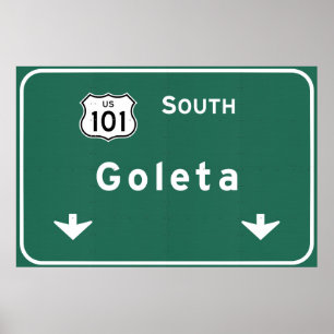 Goleta Kalifornien US-101 südwärts Poster